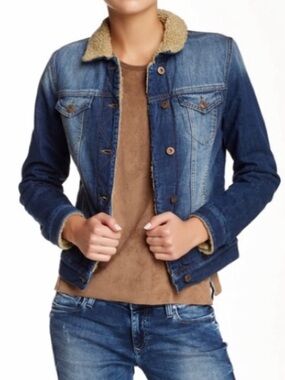 Mavi Y2K Kaira Sherpa Corduroy Trucker Jean Jacket Women’s Size Small